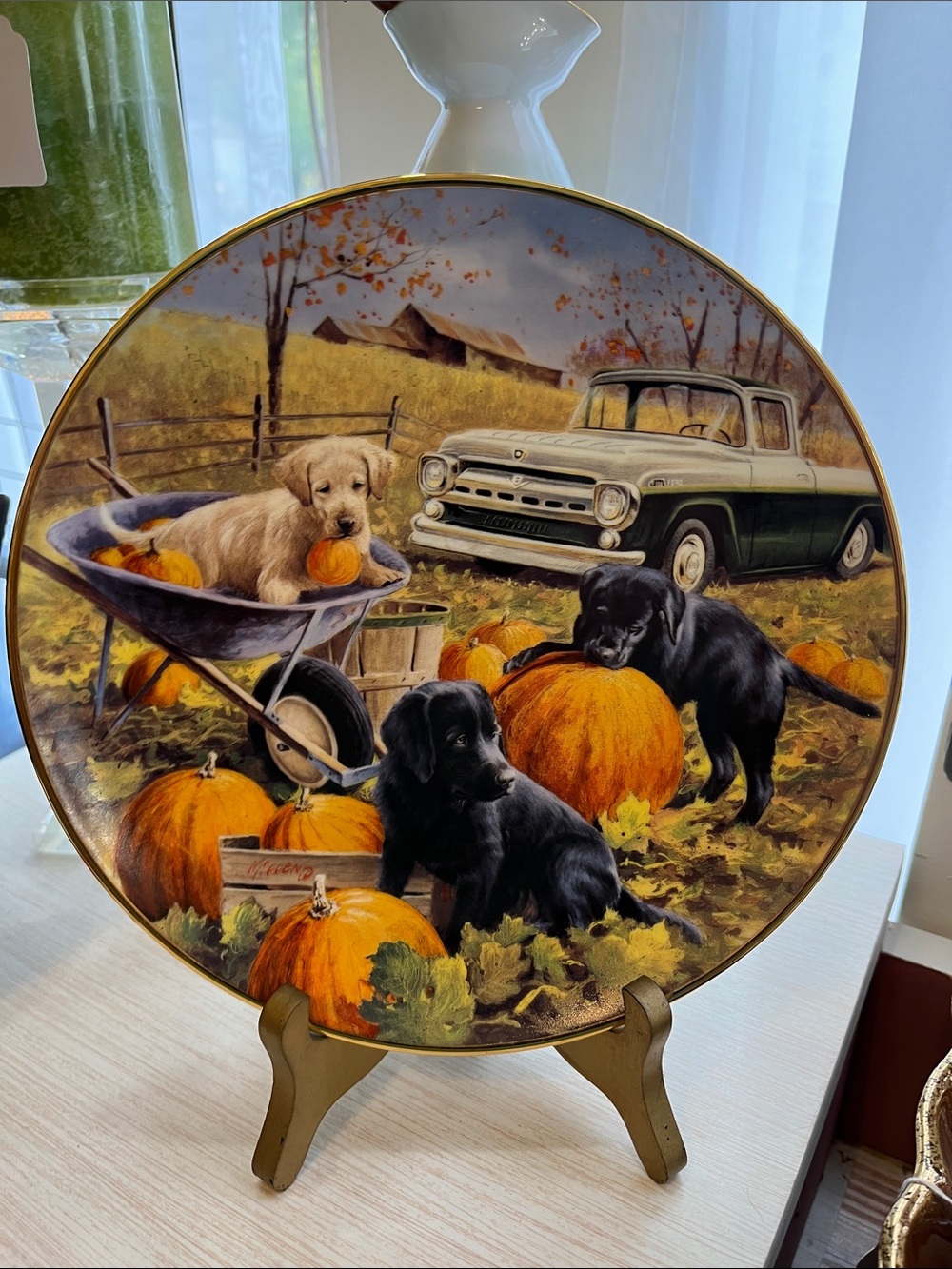 “Pumpkin Patch Pups" limited-edition collector plate